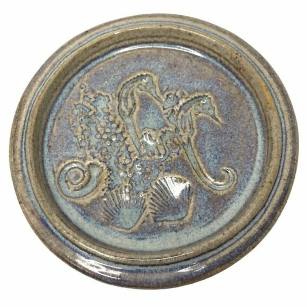 Vintage Wagner Stoneware Marine Coaster Trinket Dish